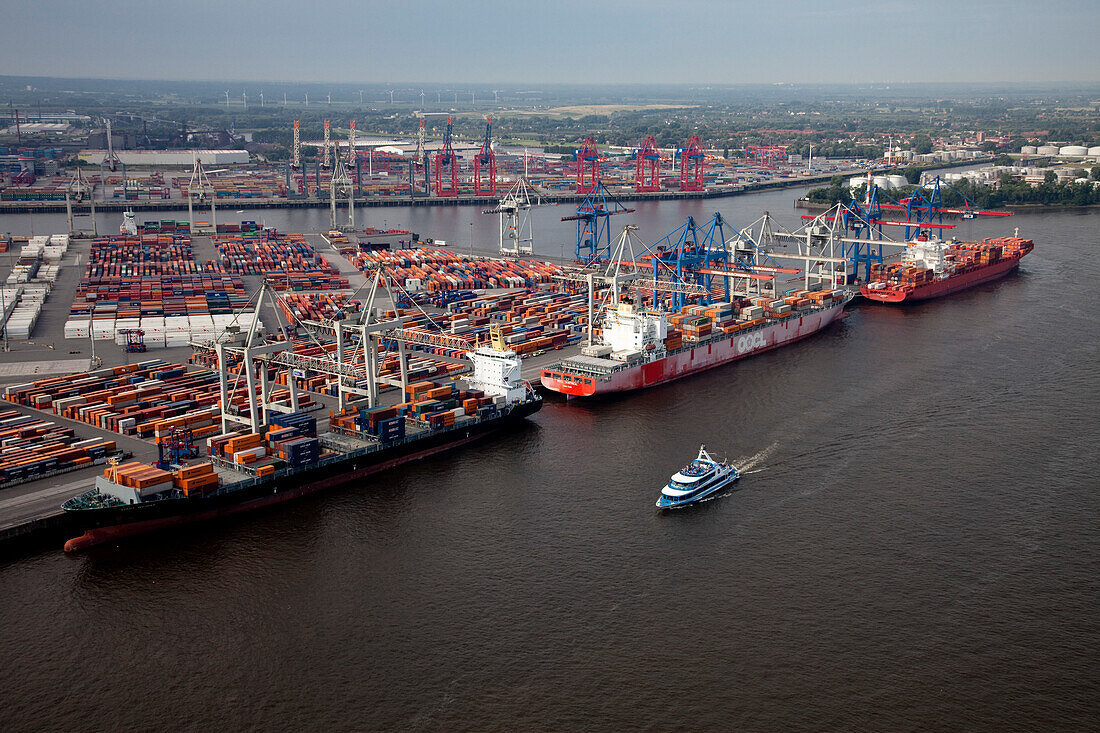 Containerbrücke, Hamburger Hafen, Deutschland