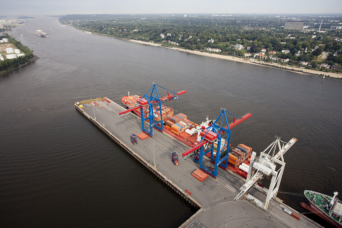 Containerbrücke, Hamburger Hafen, Deutschland