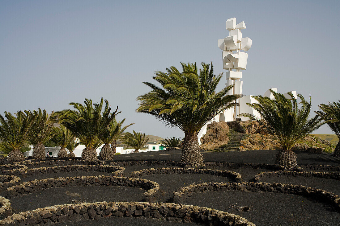 Sculpture, Monumento al Campesino by artist and architect Cesar Manrique, at Casa Museo del Campesino, Mozaga, UNESCO Biosphere Reserve, Lanzarote, Canary Islands, Spain, Europe