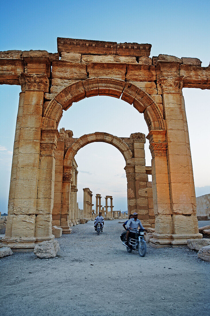 Ruins of the old Greco-roman city of Palmyra,  Syria