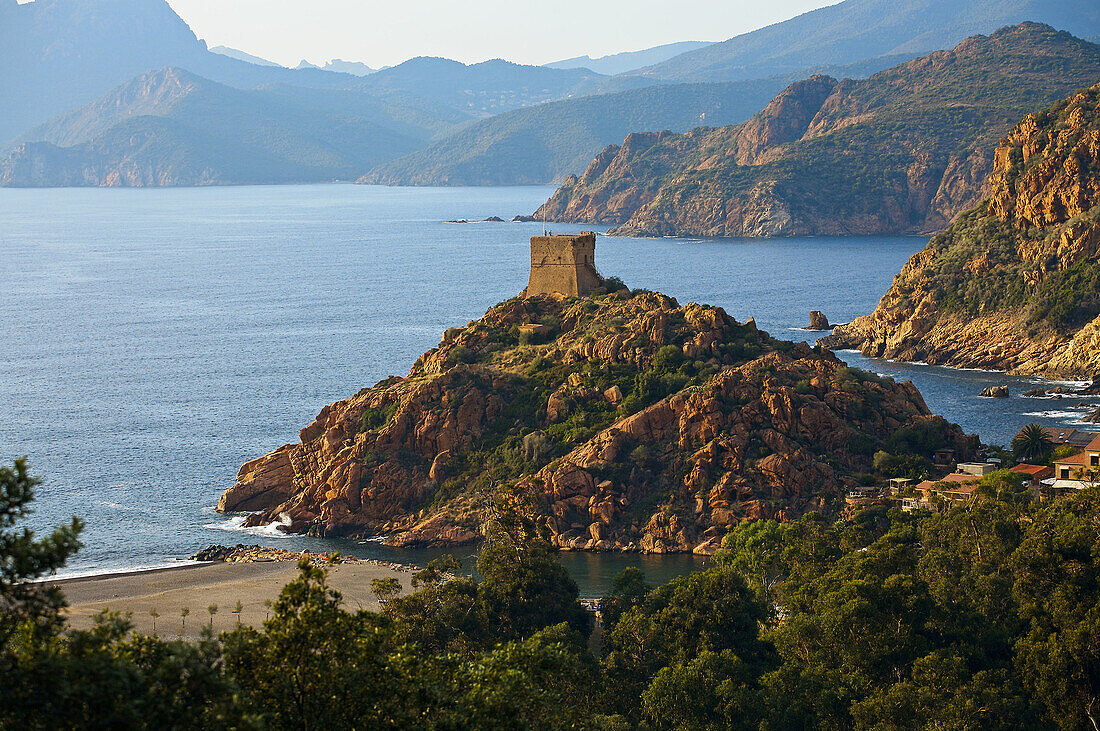 Village of Porto. Corsica Island,  France