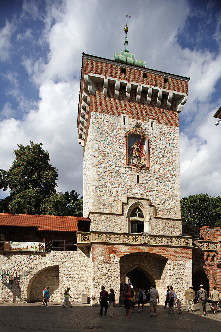 St Florian Street, St Florian Gate, Cracow,  Krakow, Poland