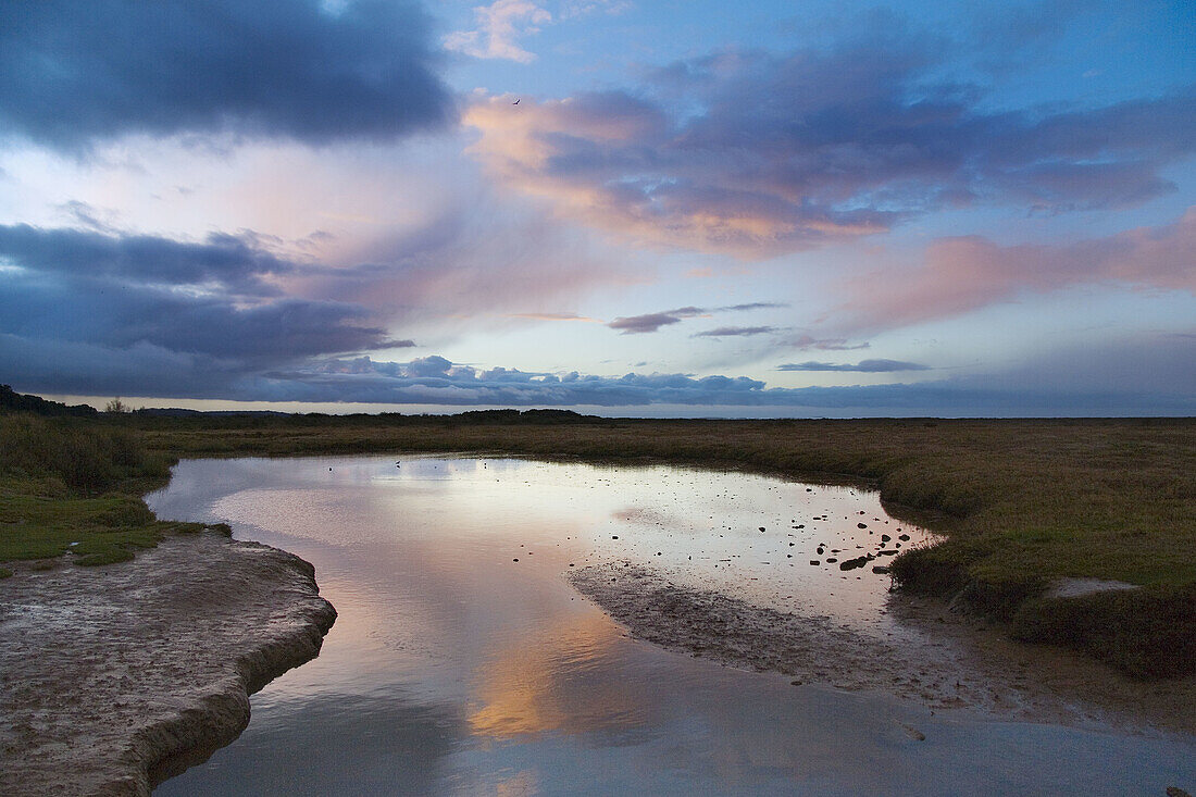 Morston Saltmarshes Norfolk UK December