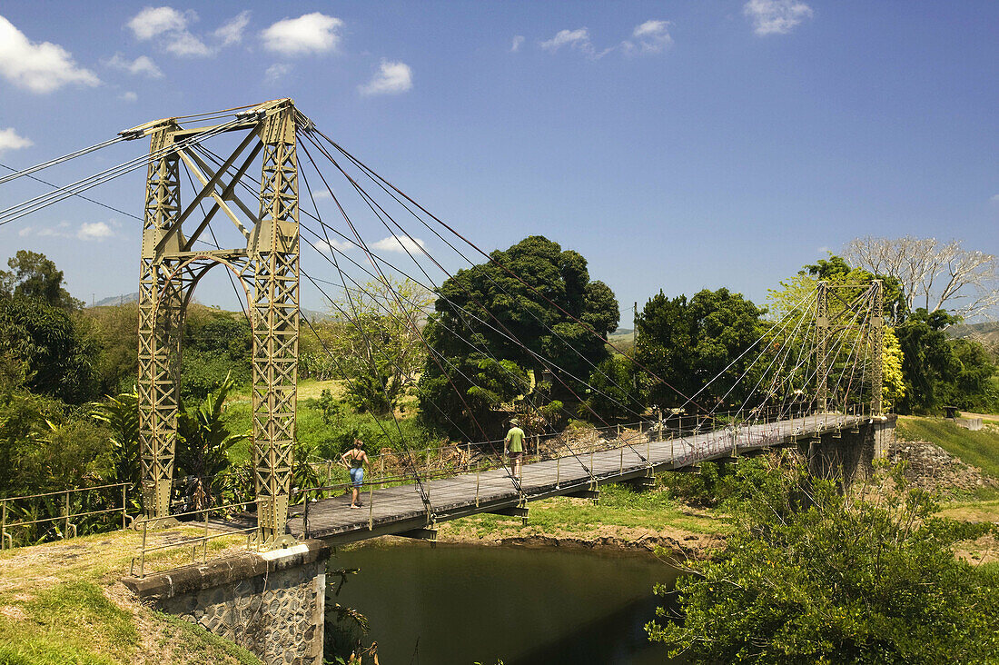 NEW CALEDONIA - Central Grande Terre Island - LA FOA - Passerelle Marguerite bridge designed by two students of Gustave Eiffel in 1909