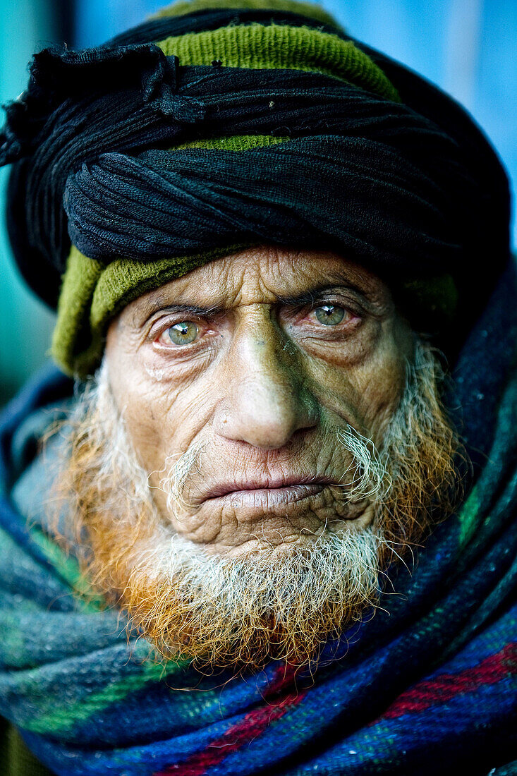 beautiful close up portrait of a man in kashmir