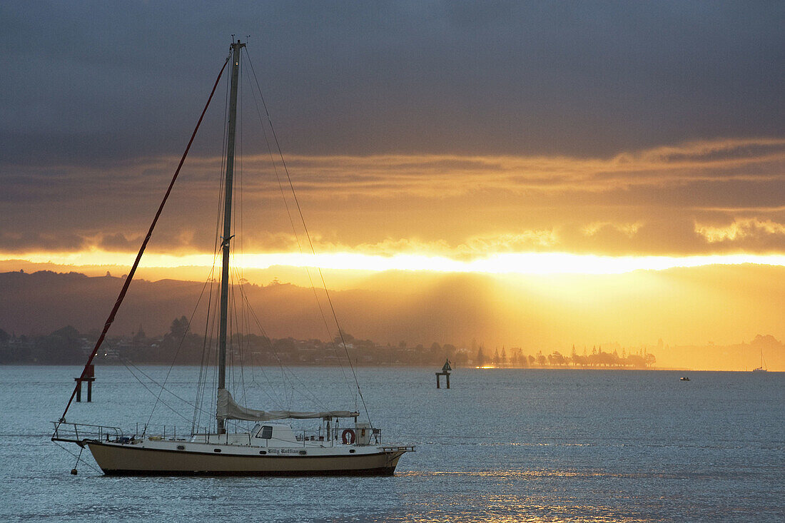 Sonnenuntergang, Mt Maunganui, Nordinsel, Neuseeland