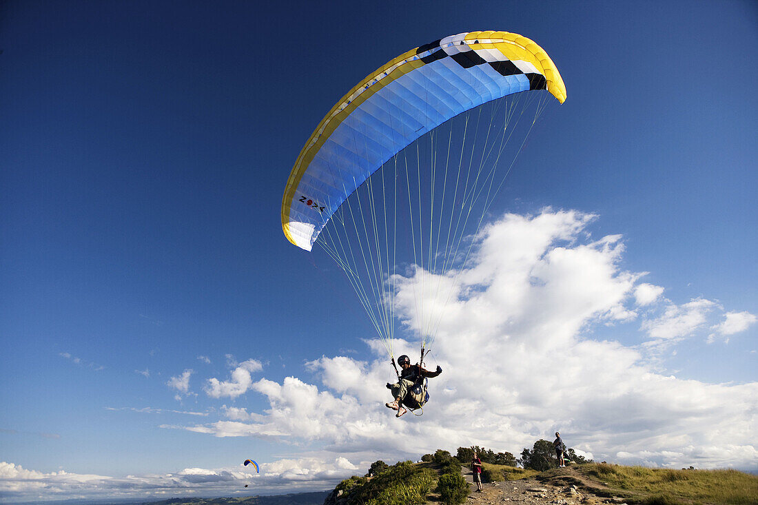 Gleitschirmfliegen in Mt. Maunganui, Neuseeland