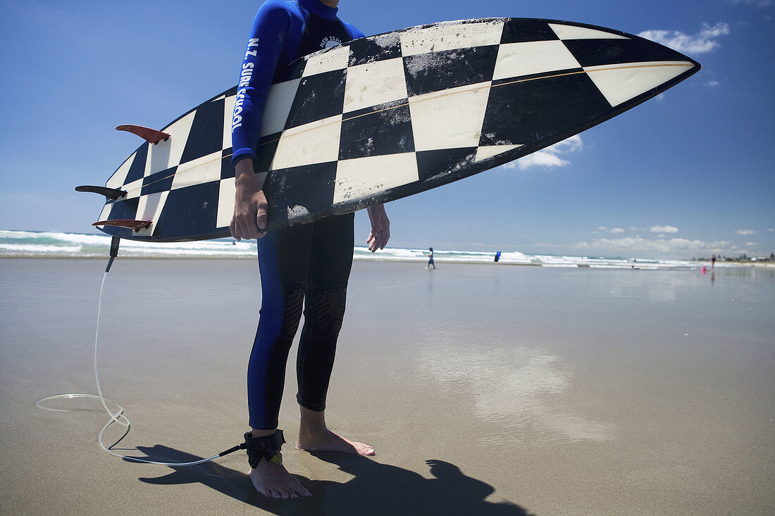 Surfen in Mt. Maunganui, Neuseeland