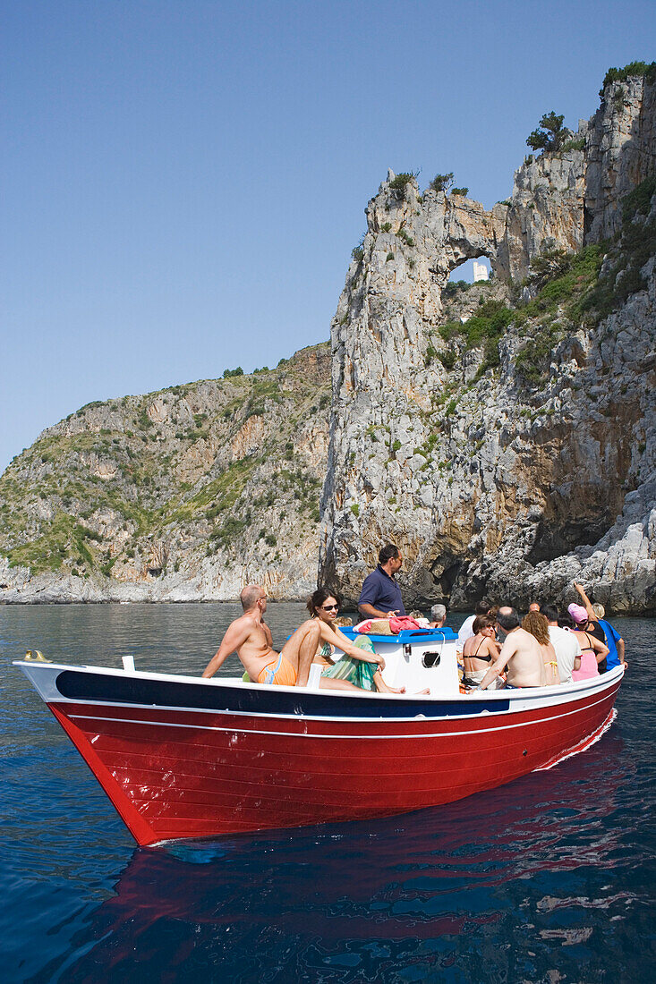 Bootsausflug am Capo Palinuro, Cilento, Kampanien, Italien