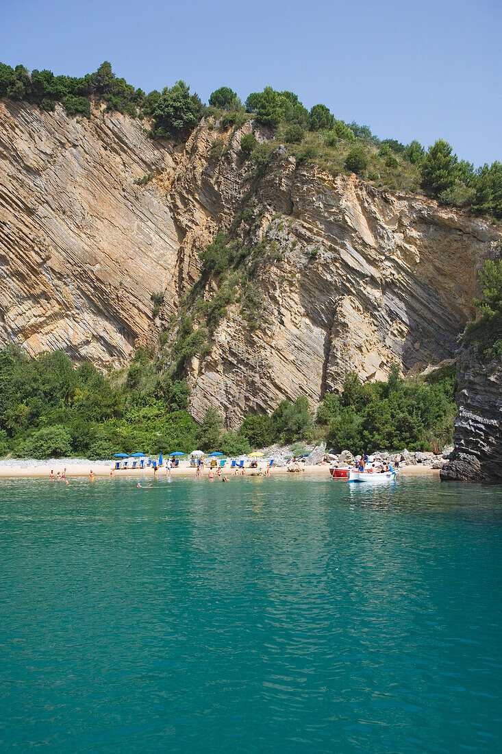 Beach at Baia del Buondormire, Cape Palinuro, Cilento, Campania, Italy