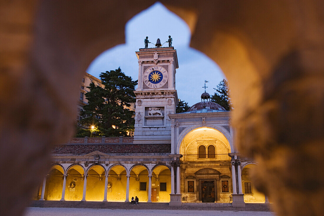 Loggia di San Giovanni auf der Piazza della Liberta in Udine, Friaul-Julisch Venetien, Italien