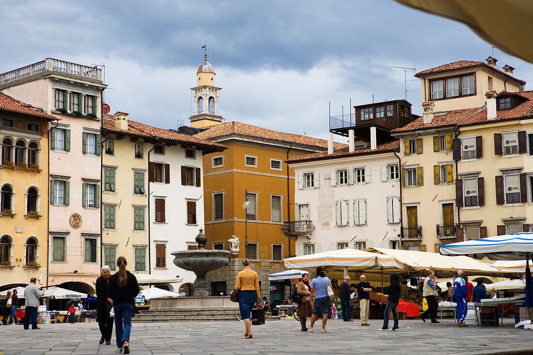Piazza Mercatonuovo in Udine, Friuli-Venezia Giulia, Italy