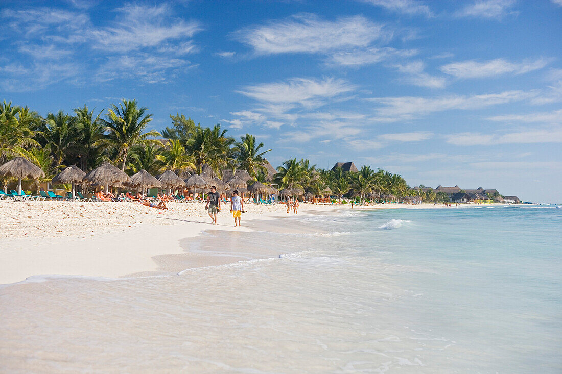 Mamitas Strand in Playa del Carmen, Bundesstaat Quintana Roo, Halbinsel Yucatan, Mexiko