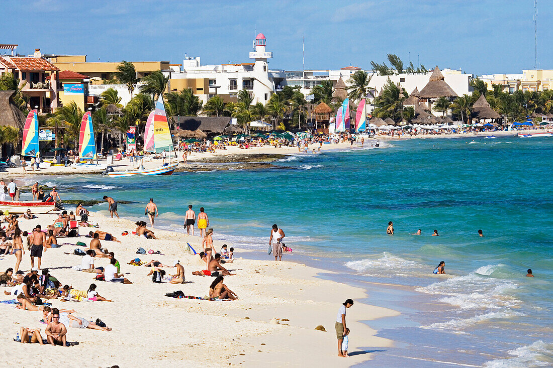 Hauptstrand, Playa del Carmen, Bundesstaat Quintana Roo, Halbinsel Yucatan, Mexiko