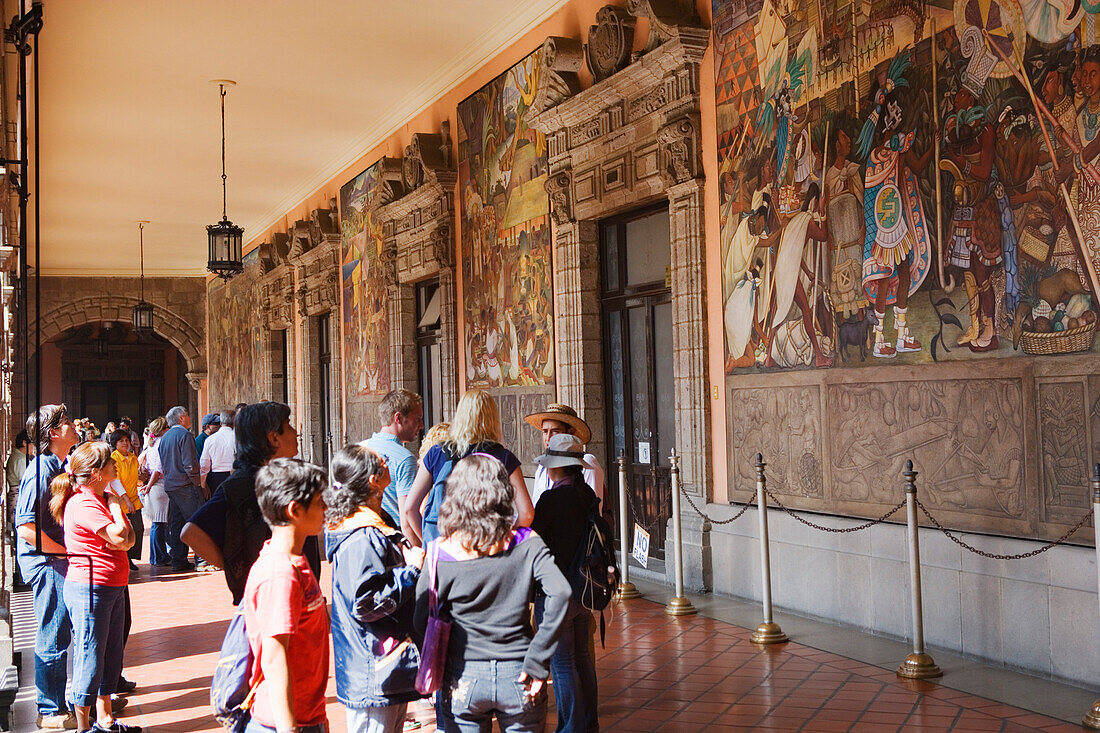 Diego Rivera's murals in the national palace of Mexico City, Mexico D.F., Mexico