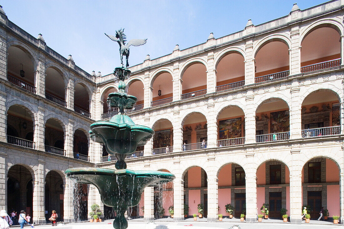 Innenhof des Nationalpalasts von Mexiko Stadt, Bundesstaat Mexiko, Mexiko