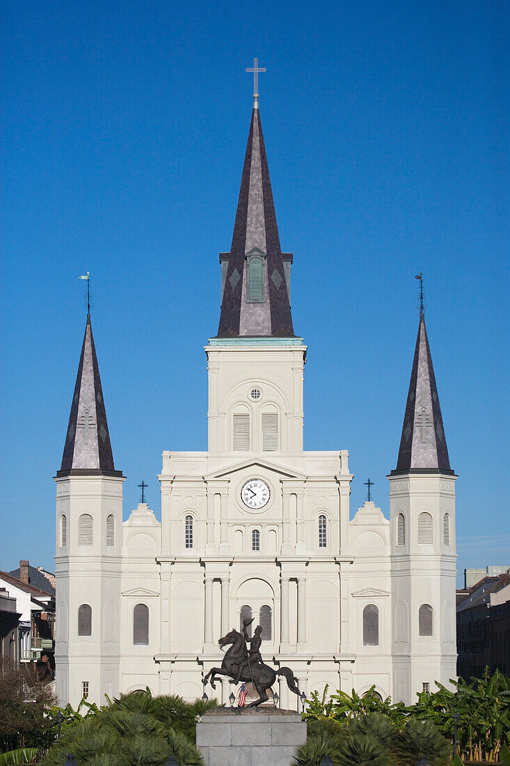 St. Louis Kathedrale am Jackson Square, French Quarter, New Orleans, Louisiana, Vereinigte Staaten, USA