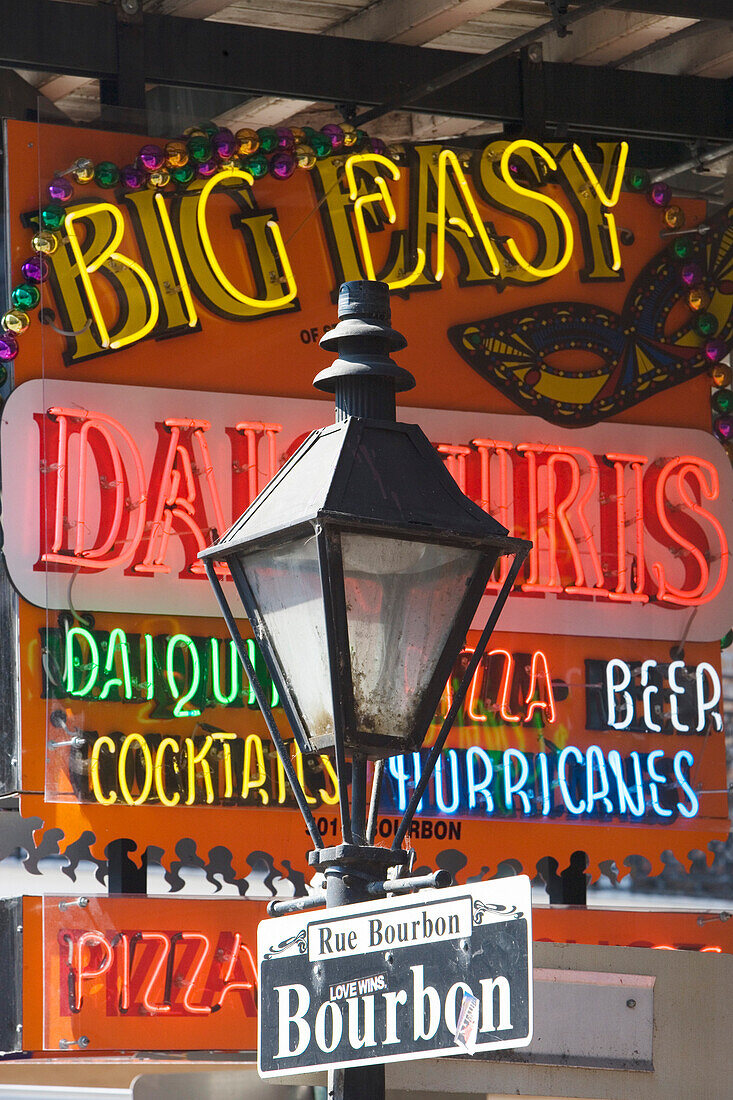 An evening on Bourbon street, French Quarter, New Orleans, Louisiana, USA