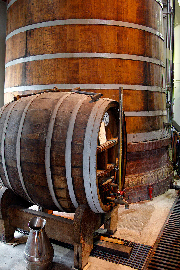 Ageing Of The Liqueur In Oak Barrels, Benedictine Palace, Fecamp, Seine-Maritime (76), Normandy, France