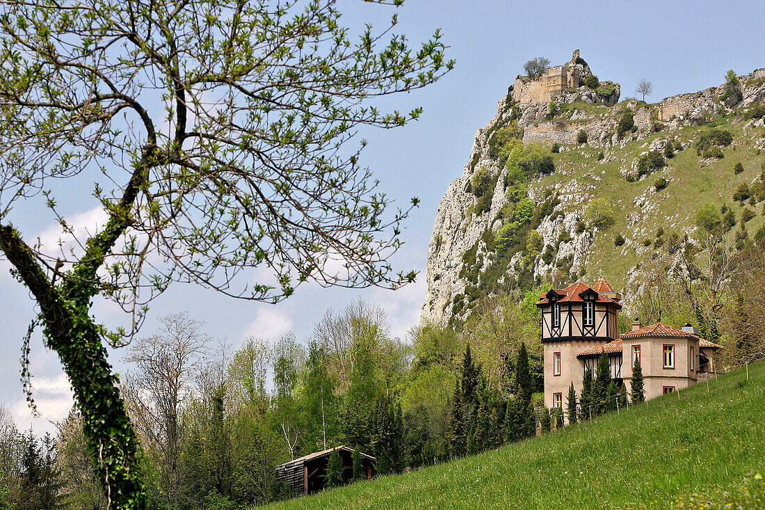 Village And Cathar Castle, Roquefixade, Ariege (09), France