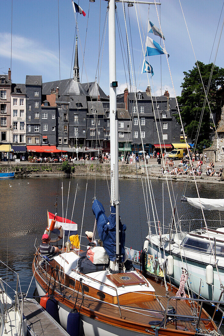 Slate Facade, The Old Port, Honfleur, Calvados (14), Normandy, France