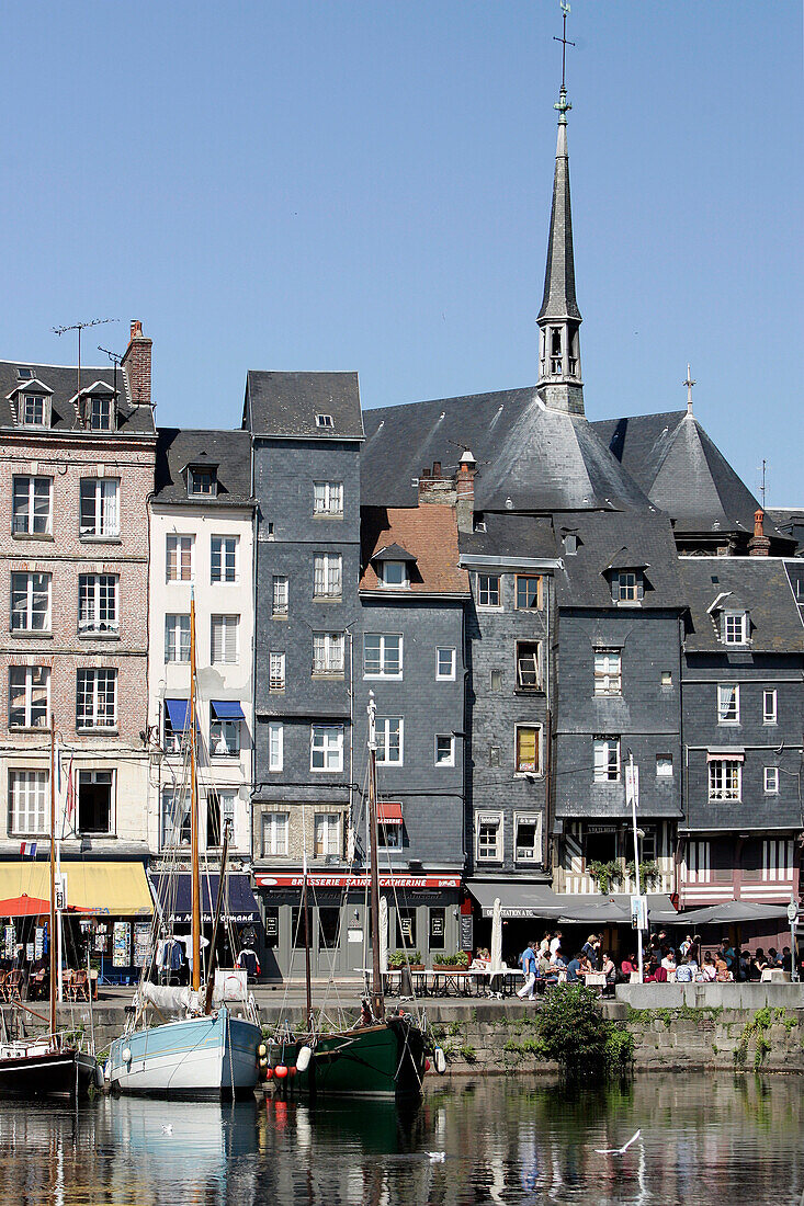 The Old Port And The Lieutenance, Honfleur, Calvados (14), Normandy, France