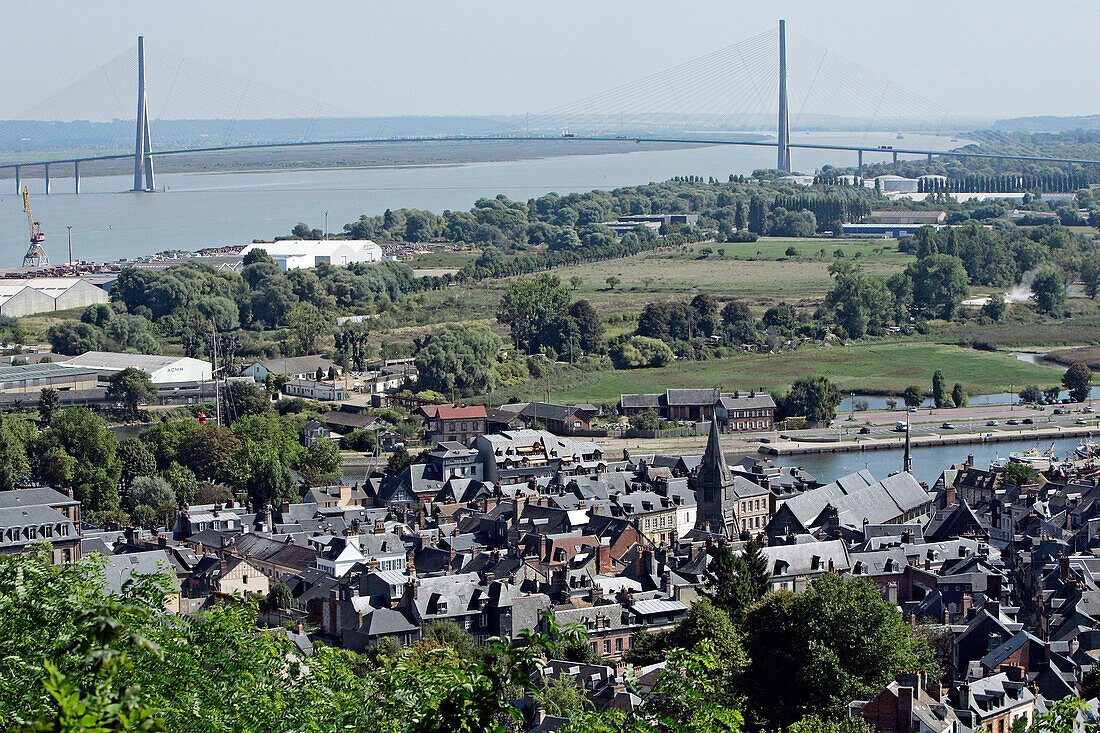 View Of Mont Joli, City Of Honfleur, Calvados (14), Normandy, France