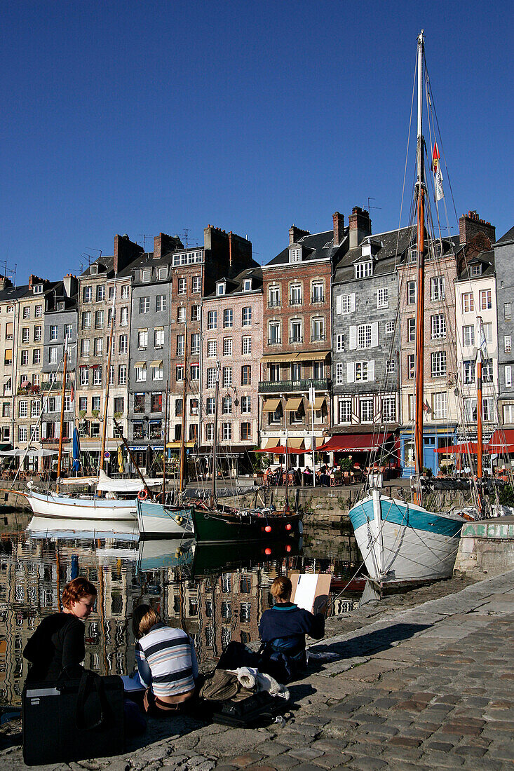 The Old Port, Honfleur, Calvados (14), Normandy, France