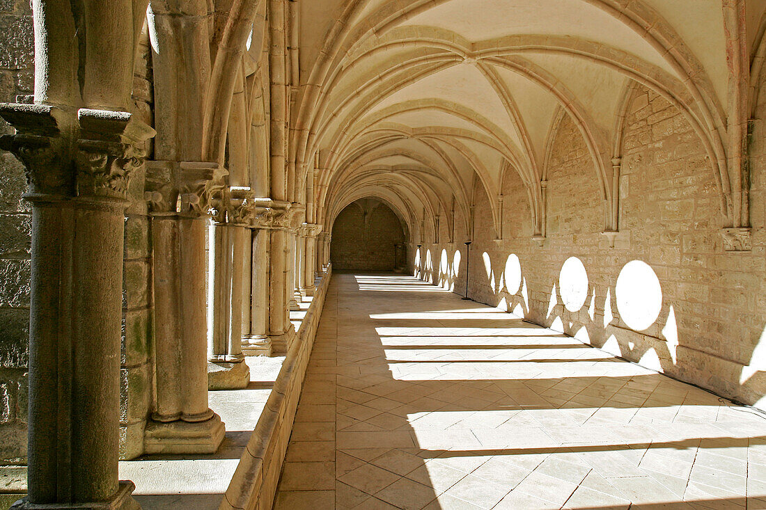 Cloister, Noirlac Abbey, Cher (18), France