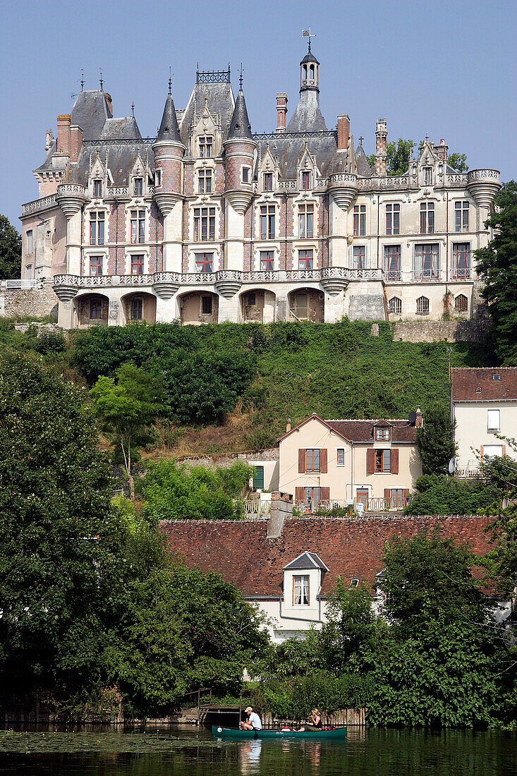 Chateau De Montigny-Le-Gannelon, 16Th Century Construction, Castle Rebuilt In The 19Th Century In The Neo-Gothic Style, Eure-Et-Loir (28), France