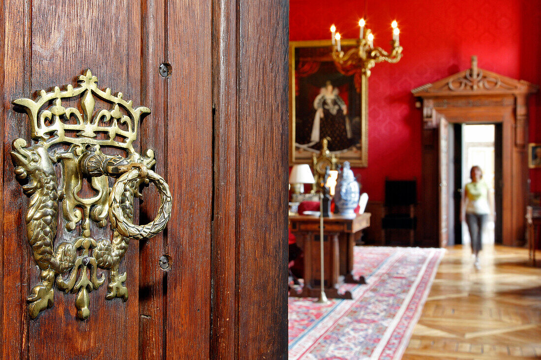 Detail Of The Door Opening Into The Guardroom, Chateau D'Anet, Built In 1550 By Philibert De L'Orme For Diane De Poitiers, Henri Ii'S Favourite, Eure-Et-Loir (28), France