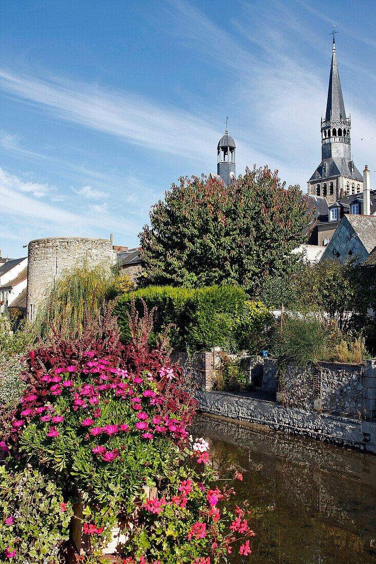 The Notre-Dame Church And The Defense Ditches Surrounding The Town, Bonneval, Eure-Et-Loir (28), France