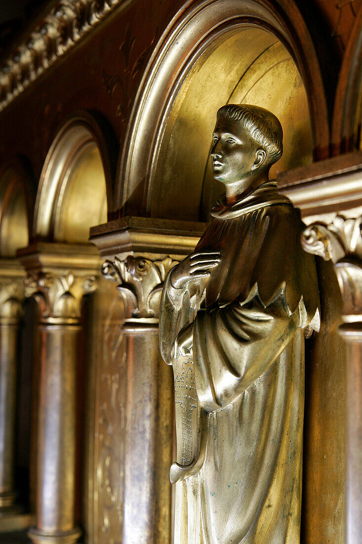 14Th Century Statue Of The Apostles In Poychrome Wood, Lower Crypt, Saint-Sernin Basilica, Romanesque Art, Toulouse, Haute-Garonne (31), France