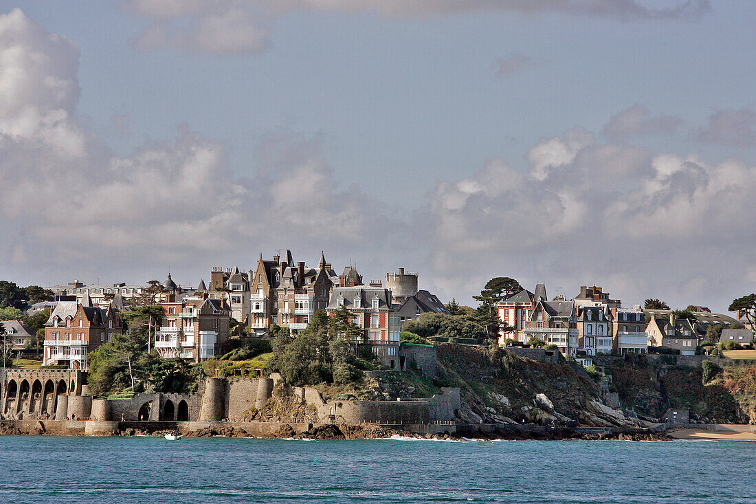 View From The Sea Of The Villas Of Dinard, Ille-Et-Vilaine (35), France