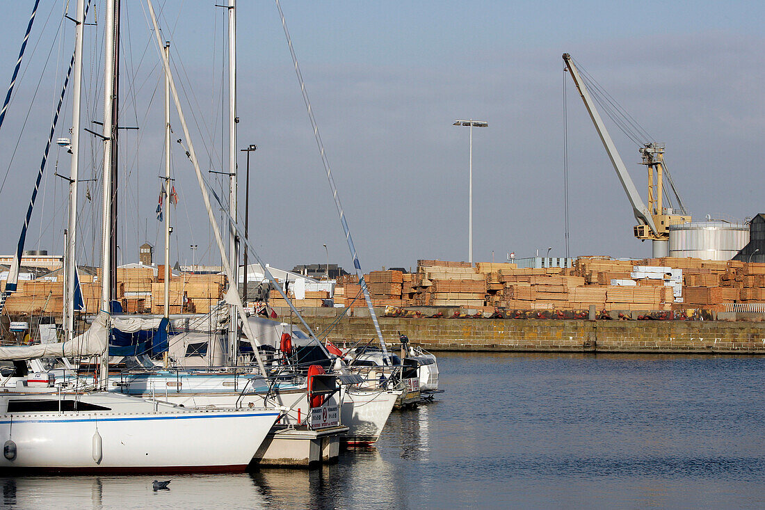 Commercial Port And Yachts, Saint-Malo, Ille-Et-Vilaine (35), France