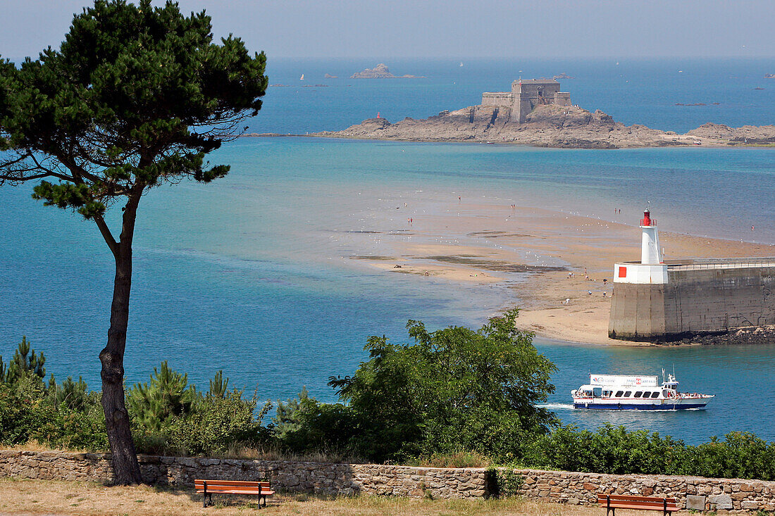 Fort National (Royal), View Of Aleth And The Entry To The Port, Saint-Malo, Ille-Et-Vilaine (35), France