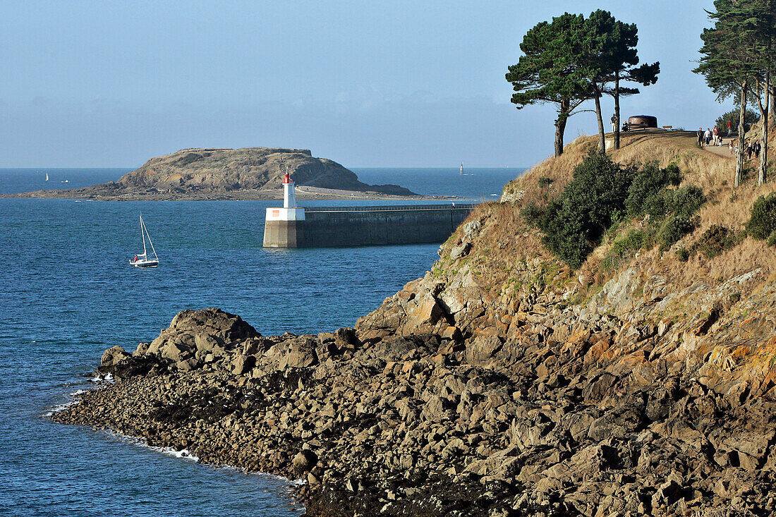 Promenade Along The Coast, Cite D'Aleth, Saint-Malo, Ille-Et-Vilaine (35), France