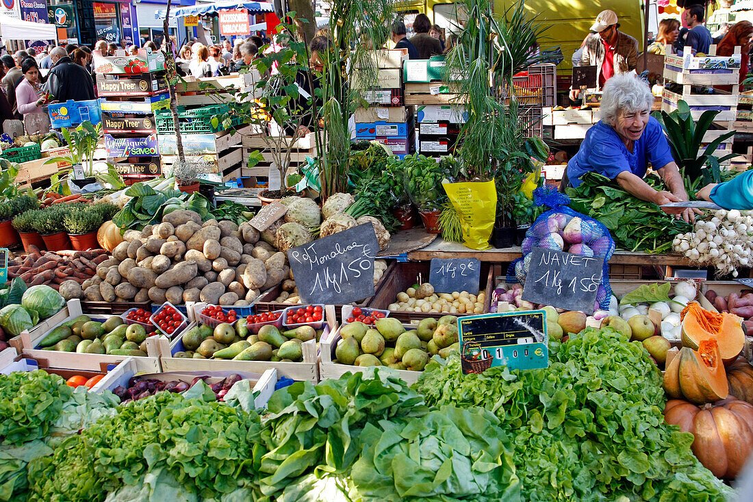 The Big Market In The Popular Neighbourhood Of Wazemmes, Lille, Nord (59), France