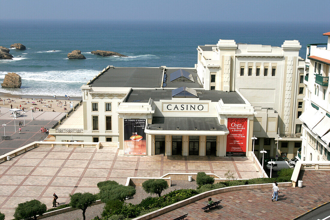 Casino Barriere In Biarritz, Art Deco Architecture, Basque Country, Basque Coast, Biarritz, Pyrenees Atlantiques, (64), France