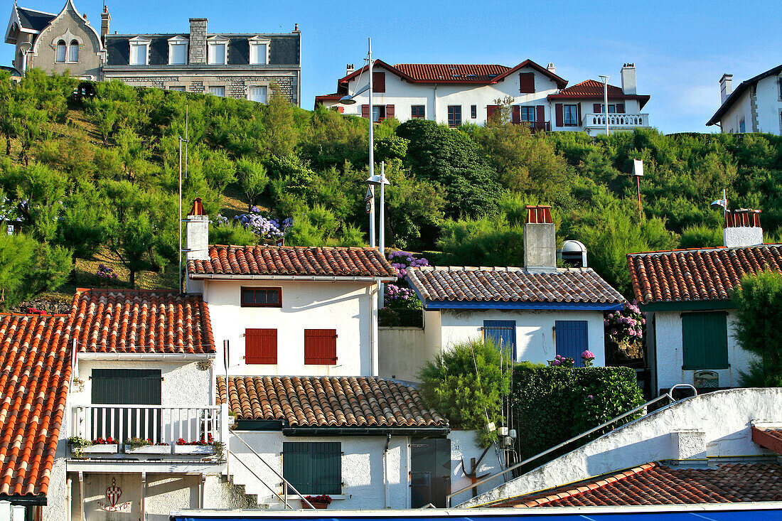 Crampottes, Fishermen'S Cabins, Fishing Port, Biarritz, Pyrenees Atlantiques, (64), France, Basque Country, Basque Coast