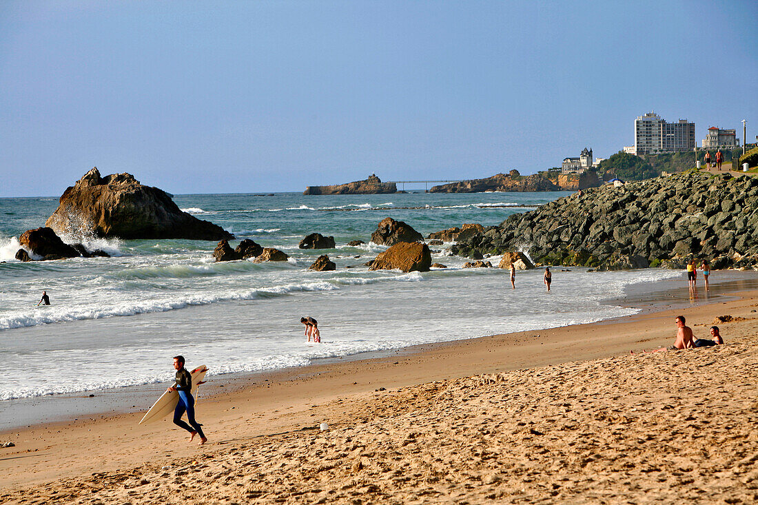 Ilbaritz Beach, Bidart, Basque Country, Basque Coast, Pyrenees-Atlantique (64), France