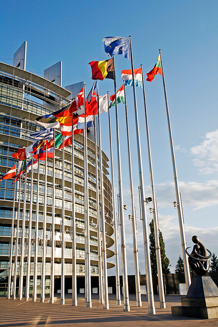 The European Parliament, Strasbourg, Bas Rhin (67), Alsace, France, Europe