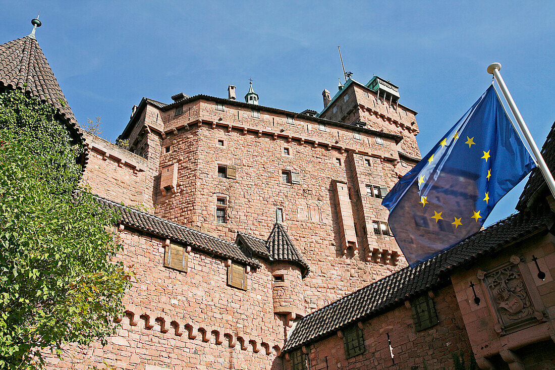 Haut-Koenigsbourg Castle, Orschwiller, Bas Rhin (67), Alsace, France, Europe