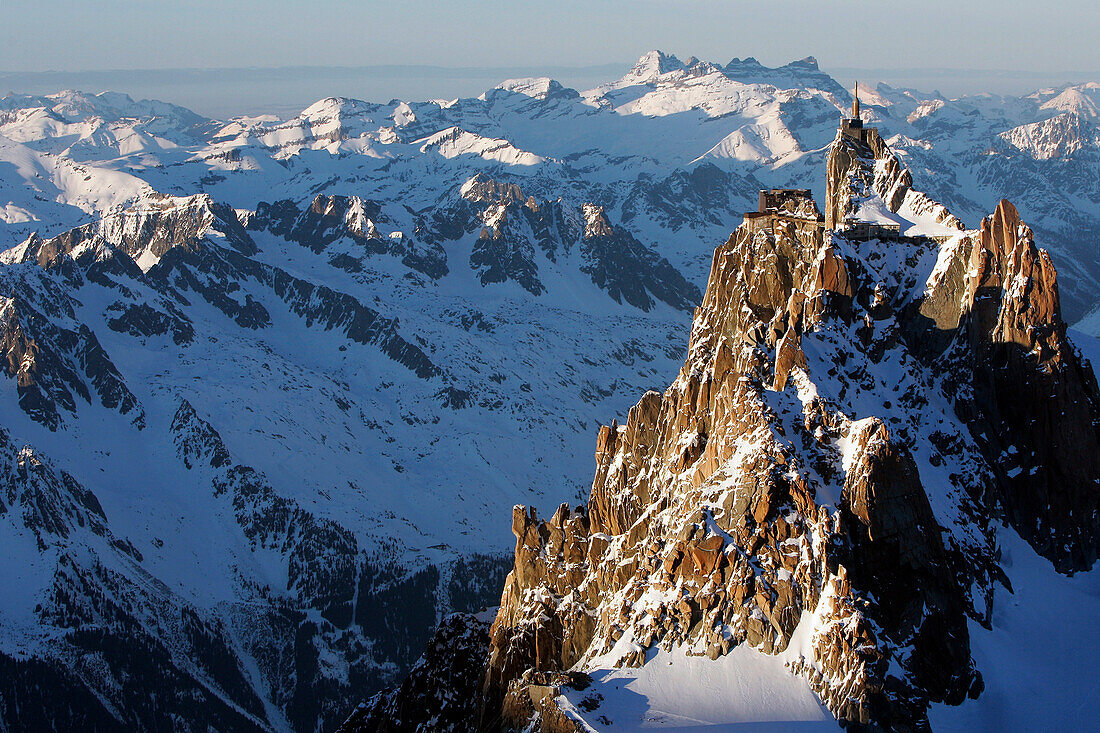Mountain Landscape, The Aiguille Du Midi, Massif Of The Mont-Blanc, Haute-Savoie (74), France