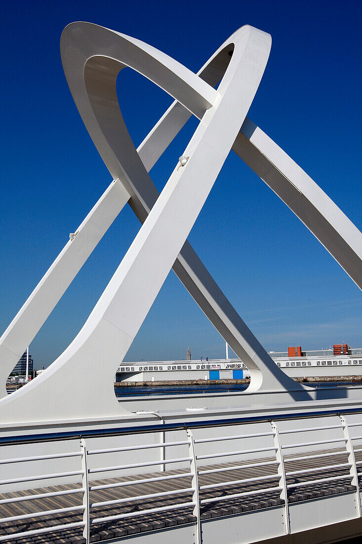 The Interlaced Bridge, The New Neighborhood Of The Docks, Le Havre, Seine-Maritime (76), Normandy, France