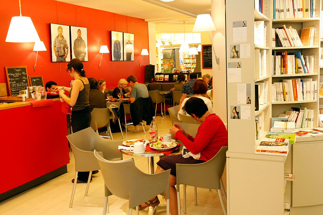 Snack And Reading Room, Independent Bookstore 'La Galerne', Le Havre, Seine-Maritime (76), Normandy, France