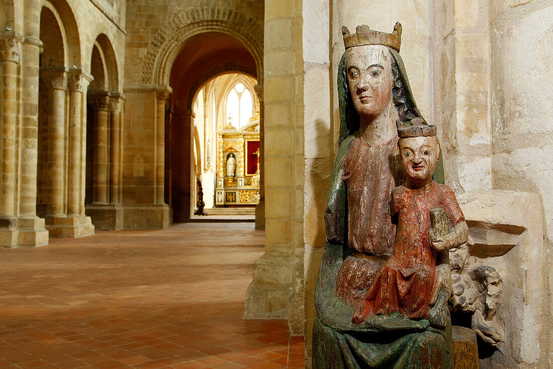 Virgin Sitting With Infant, Graville Priory, Le Havre, Seine-Maritime (76), Normandy, France