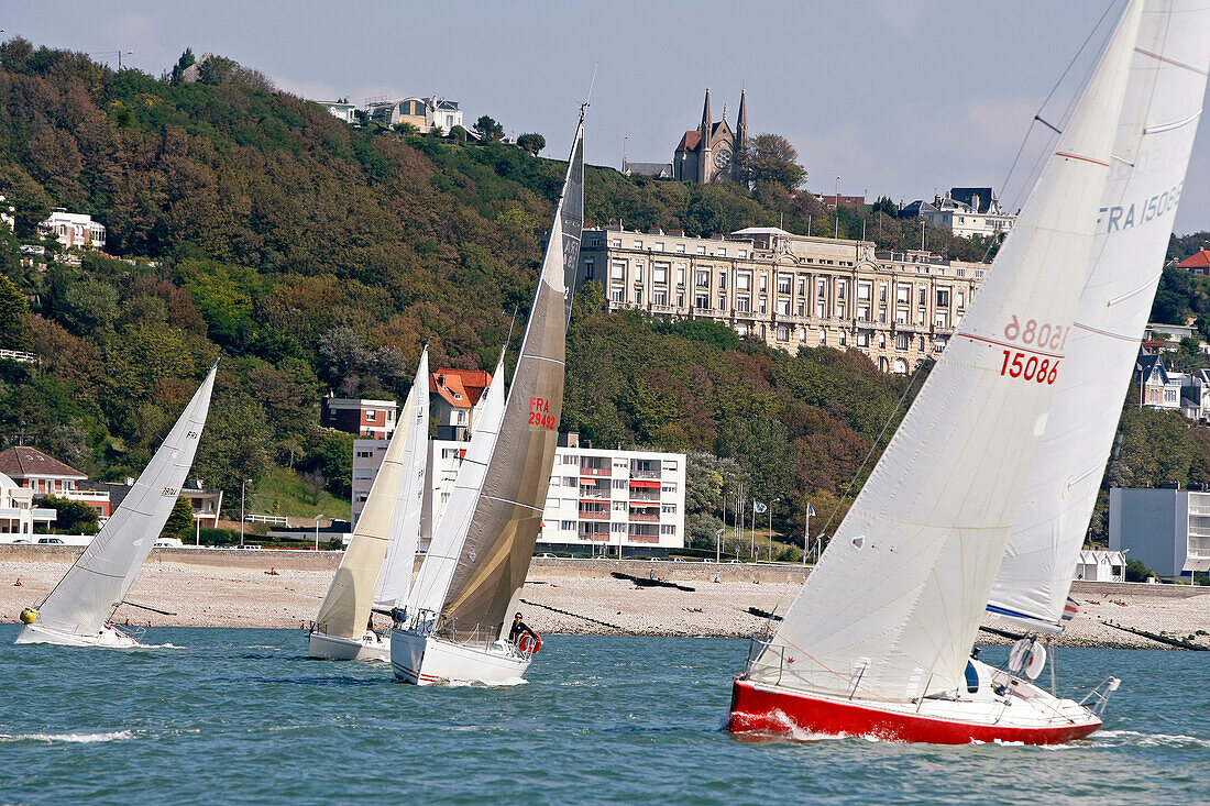 The Transat, Sailboat Race Off The Coast Of Le Havre, Seine-Maritime (76), Normandy, France