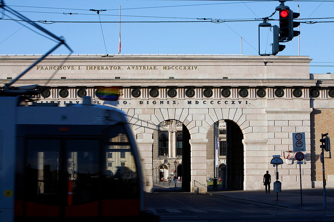 Scene On Burgring Street Going Towards Neue Burg, New Palace, Heldenplatz, Vienna, Austria