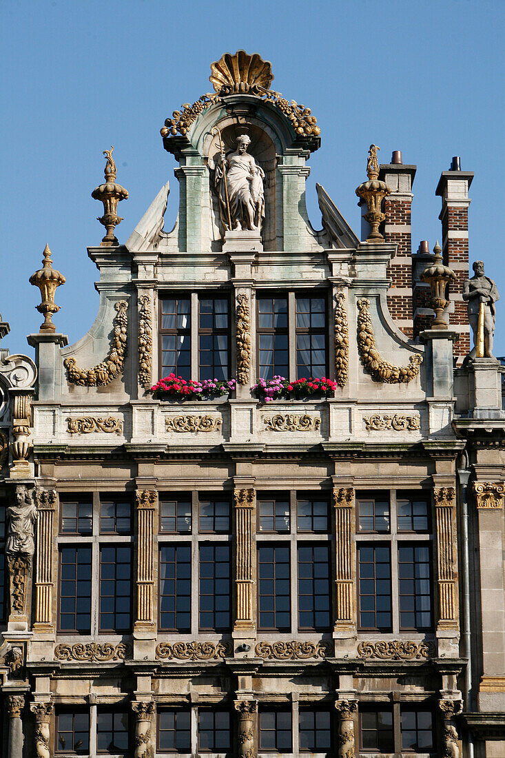 Detail Of A House Facade, Grand Place (Main Square), Brussels, Belgium